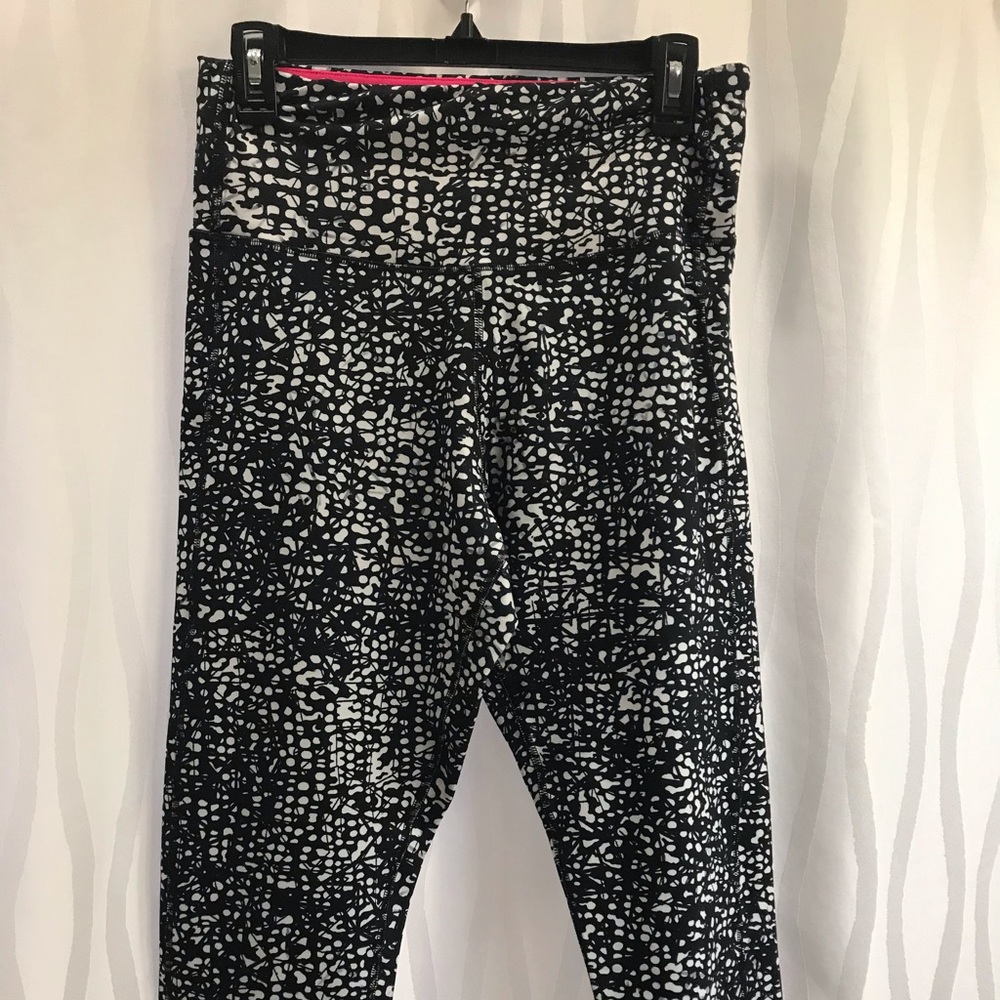 Black and white polka dot capris